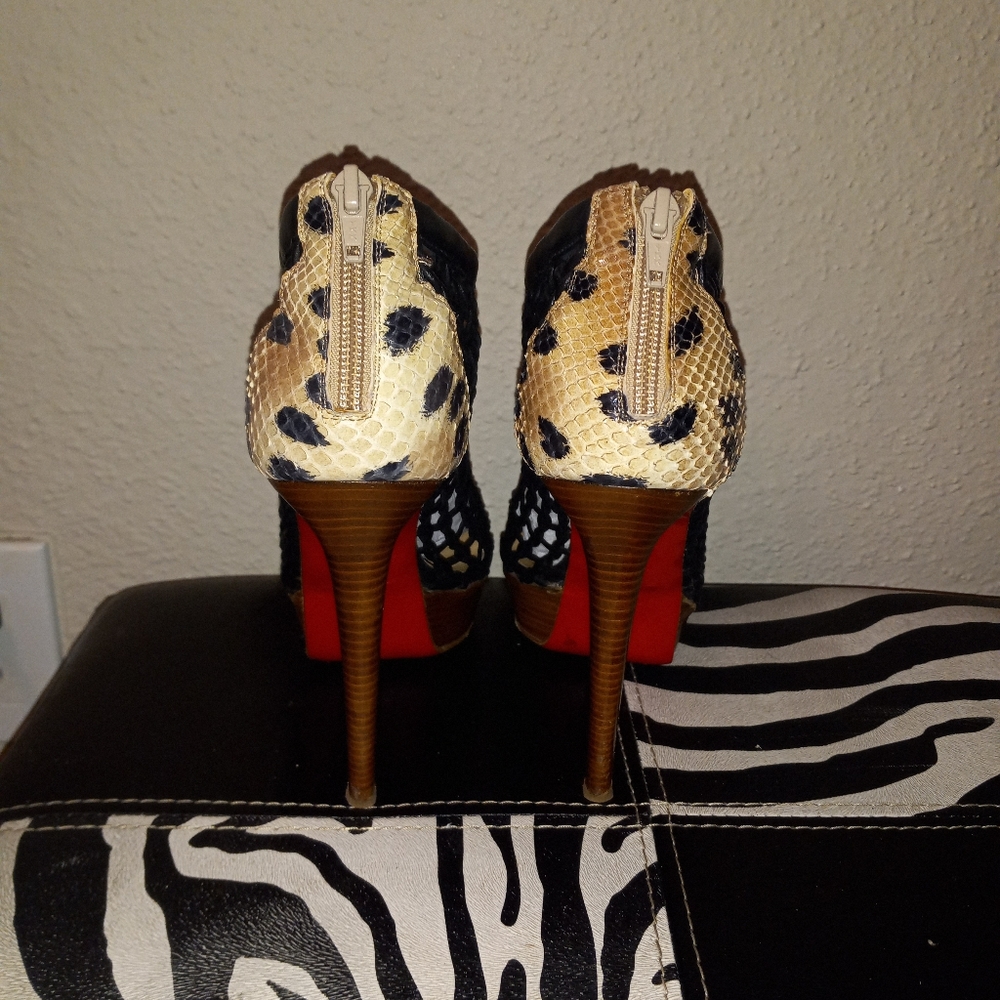 Christian Louboutin Net Platform Caged Booties - image 3